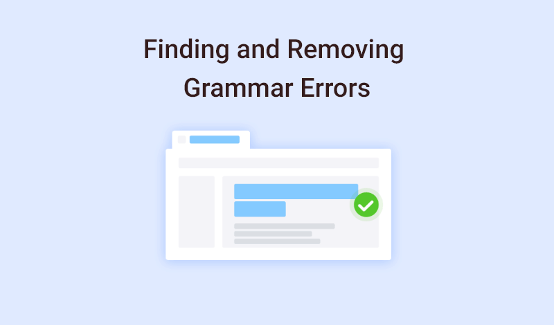 removing grammar errors